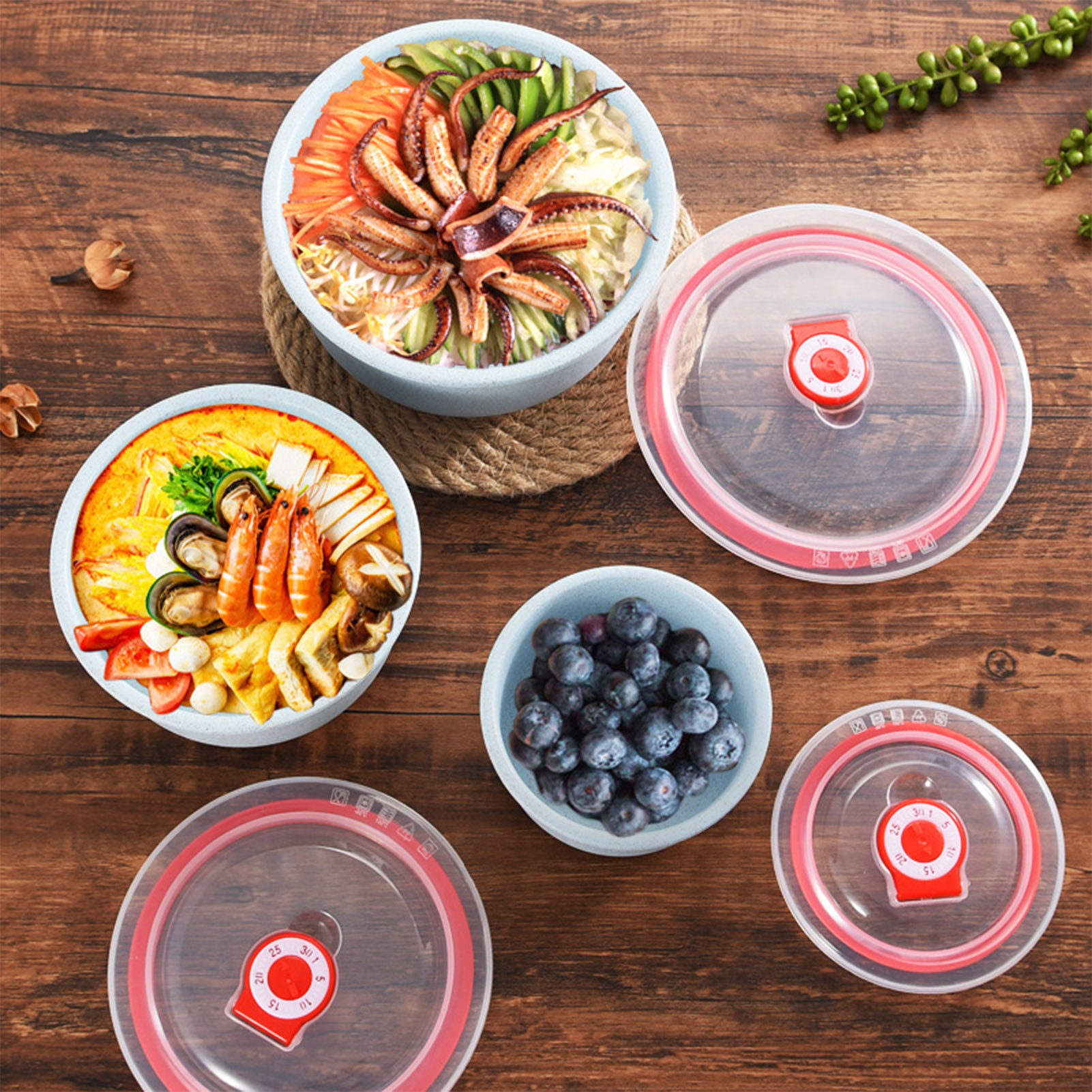 3個入り食品保存容器弁当箱軽量食品保存容器キッチン収納ピクニ - Food Storage Prep Containers のレビューと価格