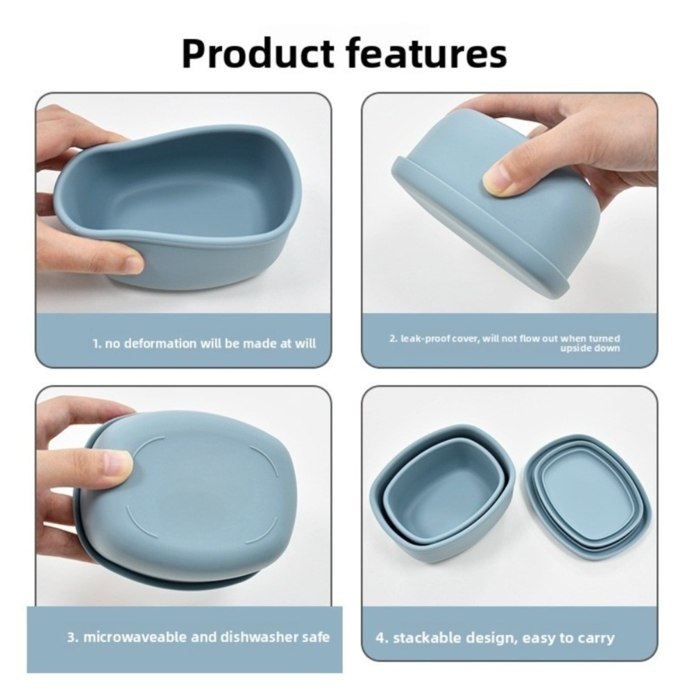 新しい食品グレードのシリコンランチボックス 200/300/ - Food Storage Silicone のレビューと価格