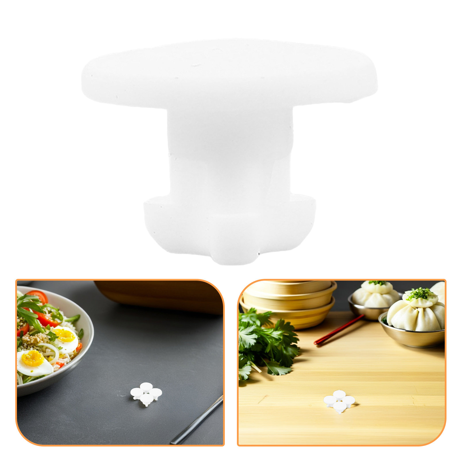 6 個の白い再利用可能なシリコン製ベントストッパーキャップ気 - Food Storage Silicone のレビューと価格