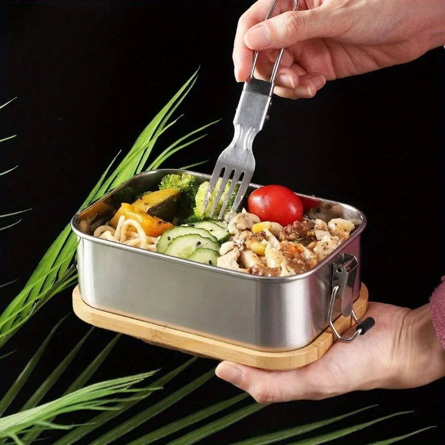 ステンレス鋼の竹のふた,弁当箱,食品収納ボックス,和風,新し - Food Storage System のレビューと価格