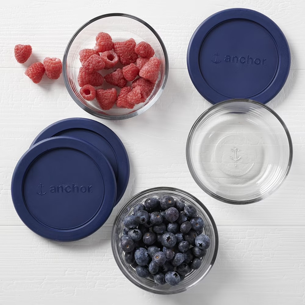 アンカーホッキング ガラス製食品保存容器 蓋付き、2カップサ - Food Storage Glass Round のレビューと価格