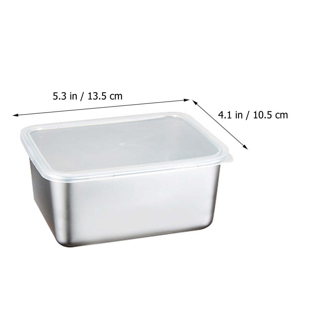 ステンレス保存ボックスポータブル密閉食品容器長方形ランチボッ - Food Storage Box Plastic のレビューと価格