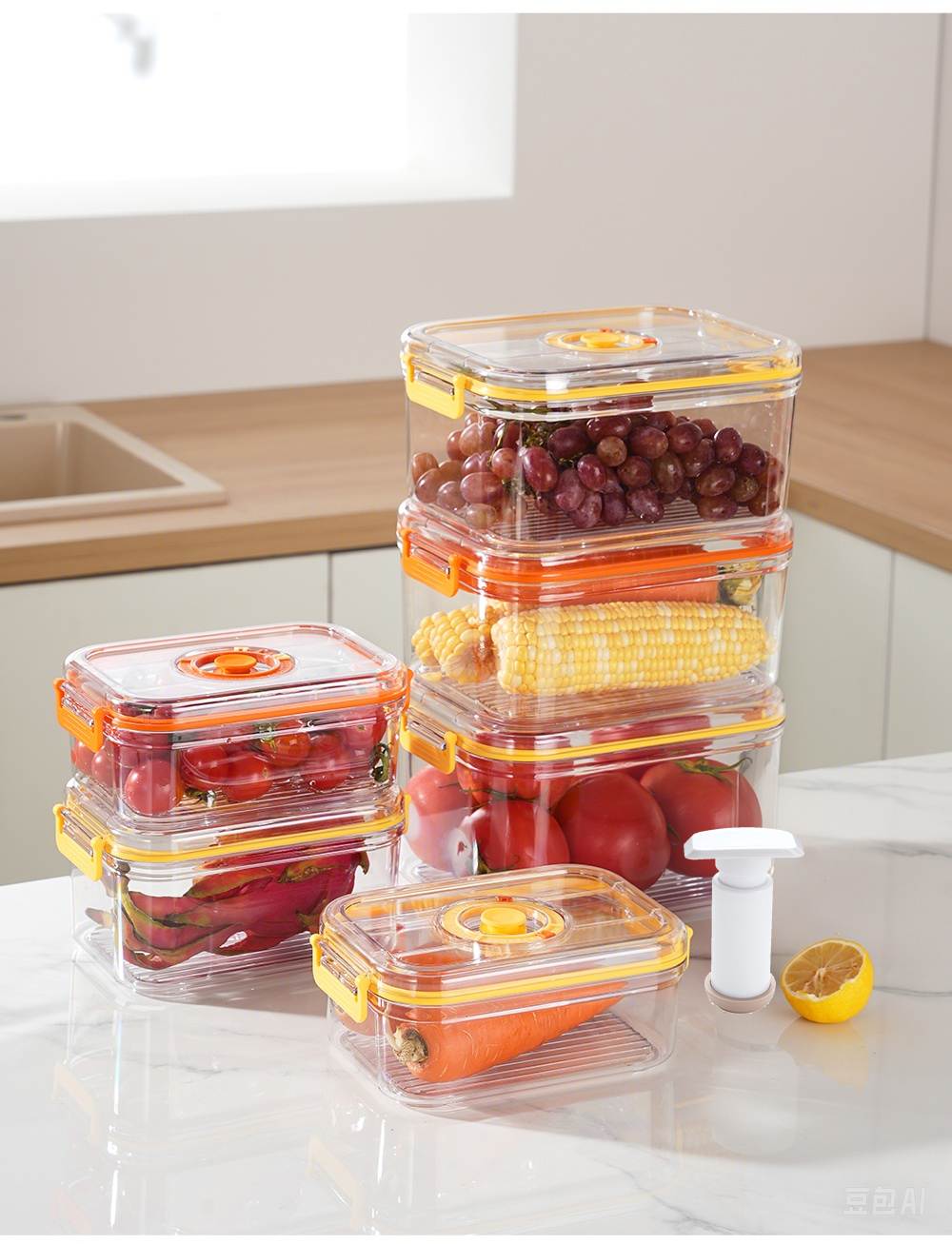 真空保存ボックス 冷蔵庫 密閉容器 電子レンジ対応 透明食品 - Food Storage Canister のレビューと価格