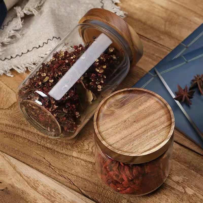 丸いガラス管ジャーacia,ガラスの瓶,密閉されたガラスの瓶 - Food Storage Glass Round のレビューと価格