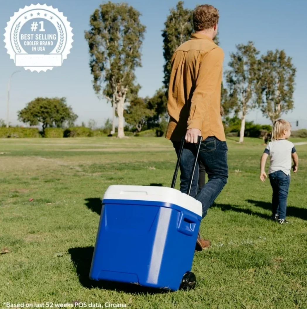 60QTブルーラグナホイール付きハードサイドアイスチェストク - Food Storage In Cooler のレビューと価格