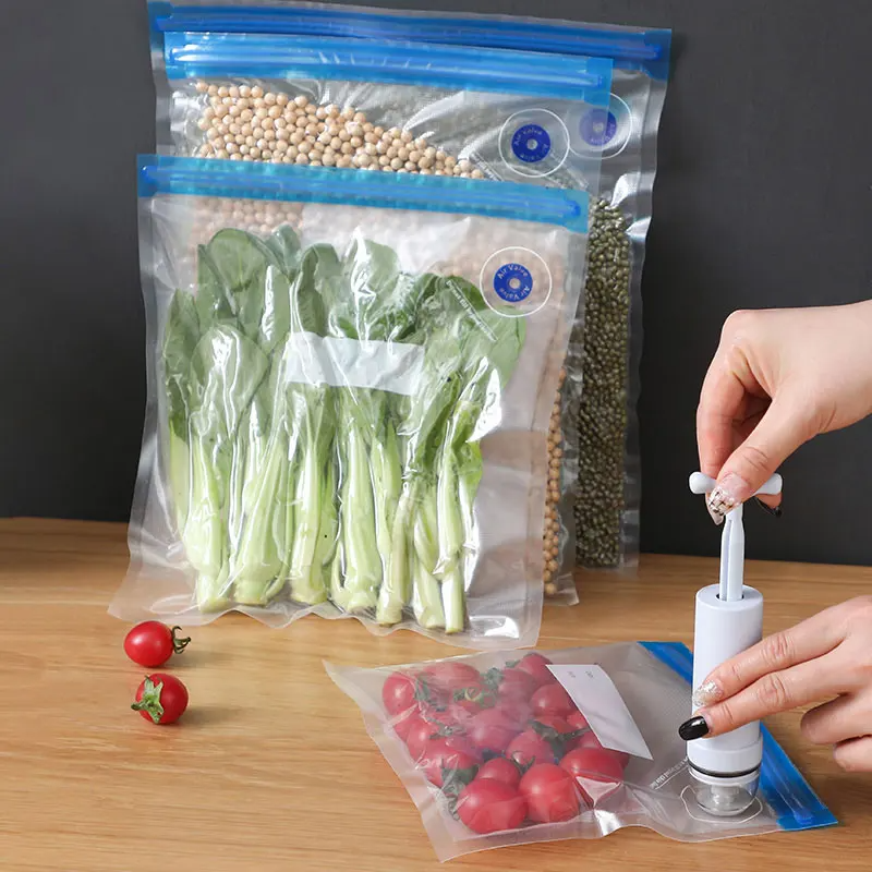 再利用可能な真空食品保存袋ジッパーバッグセットUSB電動ポン - Food Storage Zipper Bags のレビューと価格