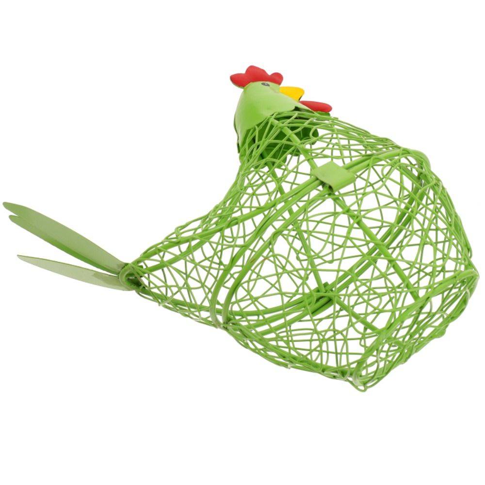 ポータブル鉄線鶏の形の卵バスケット農家スタイルの安定したイー - Egg Storage Holder のレビューと価格