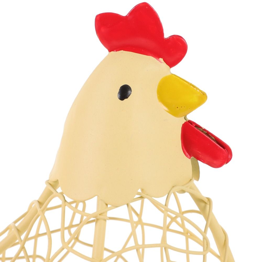ポータブル鉄線鶏の形の卵バスケット農家スタイルの安定したイー - Egg Storage Holder のレビューと価格