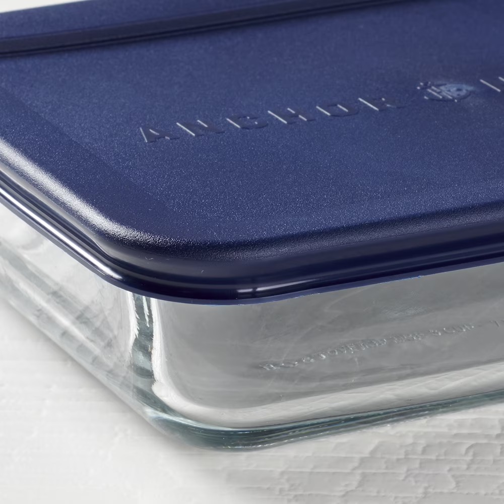 蓋付きガラス製食品保存容器、3カップ長方形、2個セット - Food Storage Plastic Container のレビューと価格