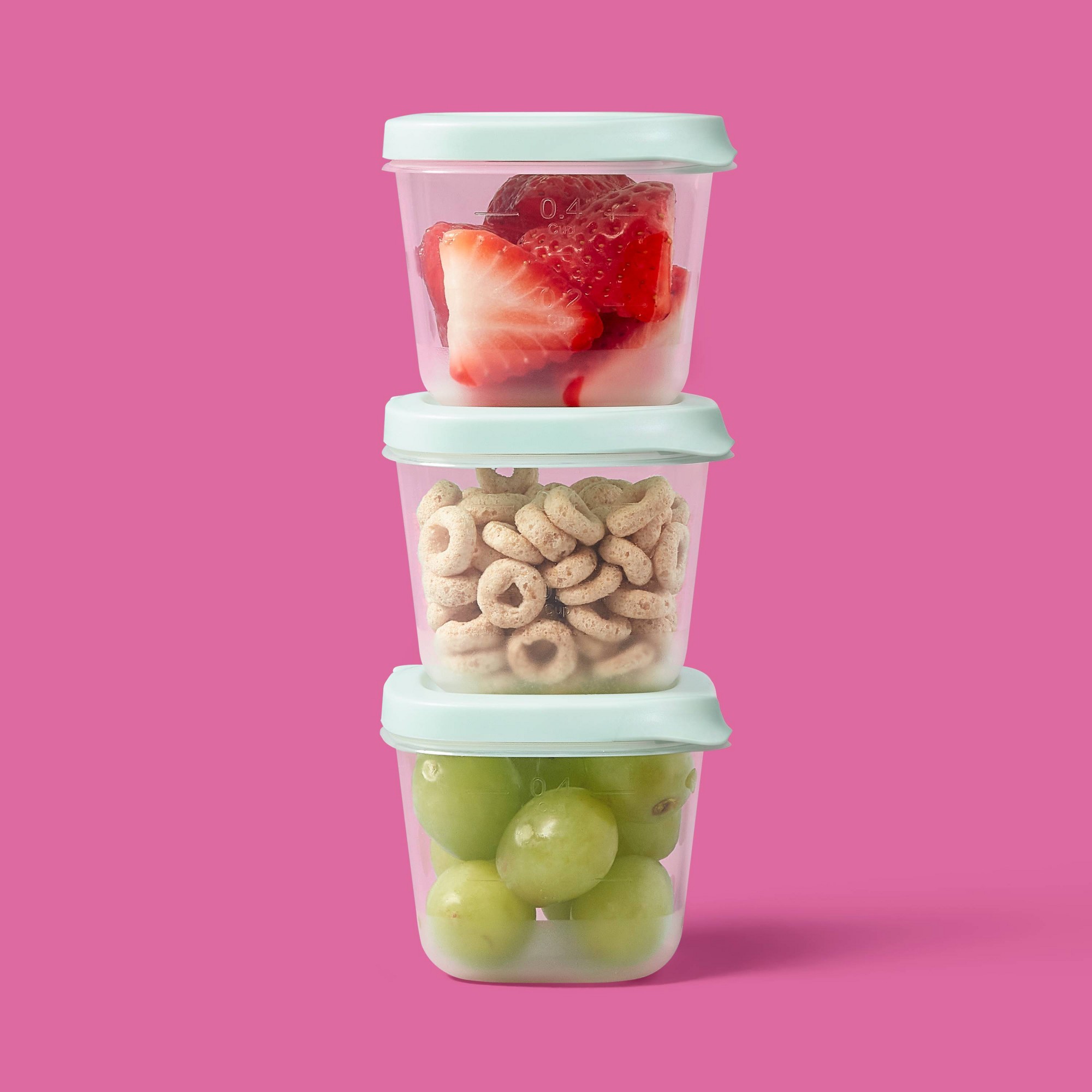 4個入りミニスクエアハーフカップ食品保存容器、BPAフリーの - Food Storage Prep Containers のレビューと価格