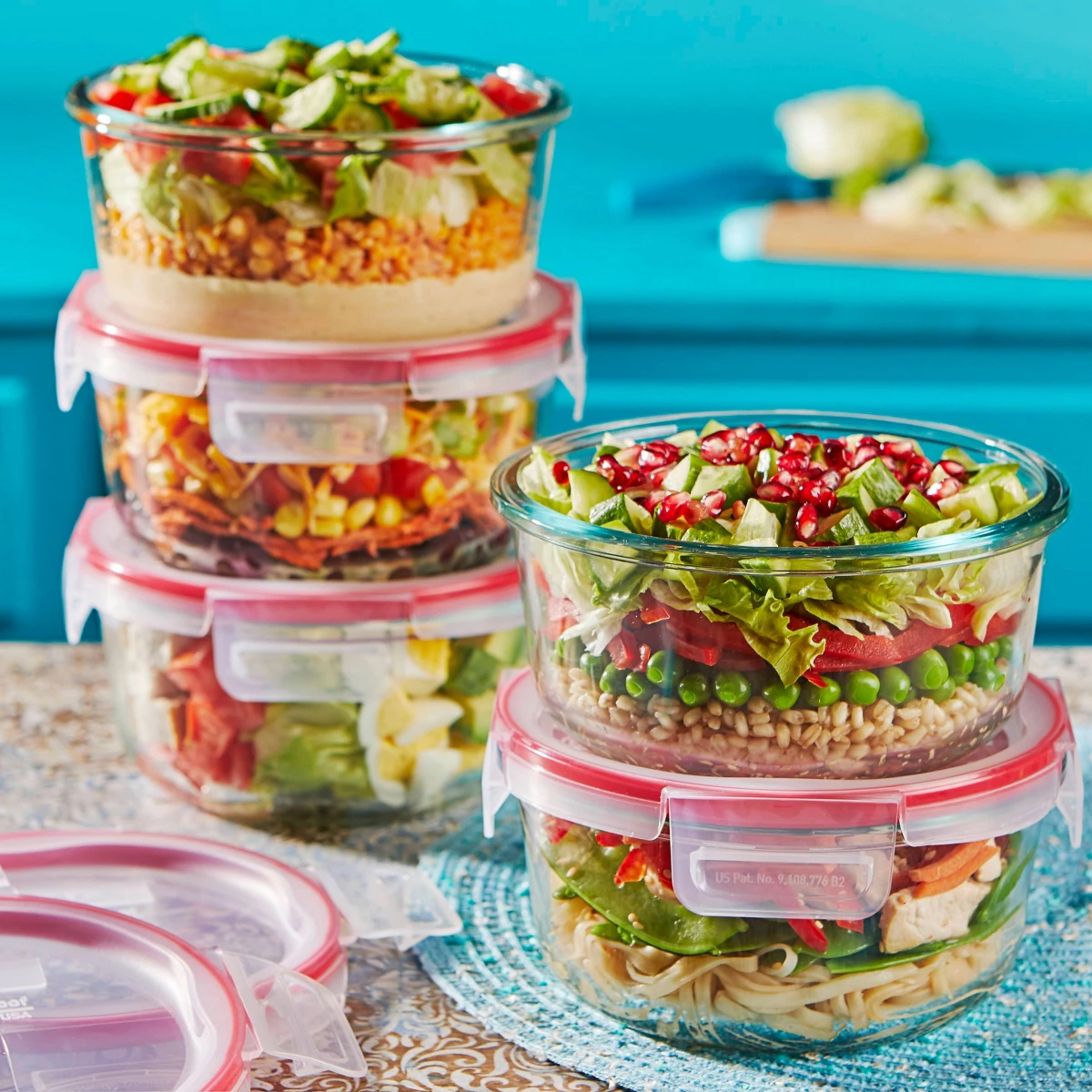 4カップ丸型食品保存容器：蓋付きガラス容器、オーブン＆電子レ - Food Storage Glass Round のレビューと価格