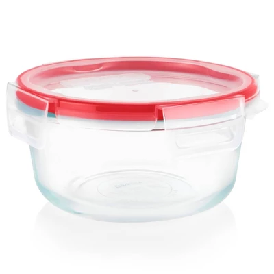 4カップ丸型食品保存容器：蓋付きガラス容器、オーブン＆電子レ - Food Storage Glass Round のレビューと価格