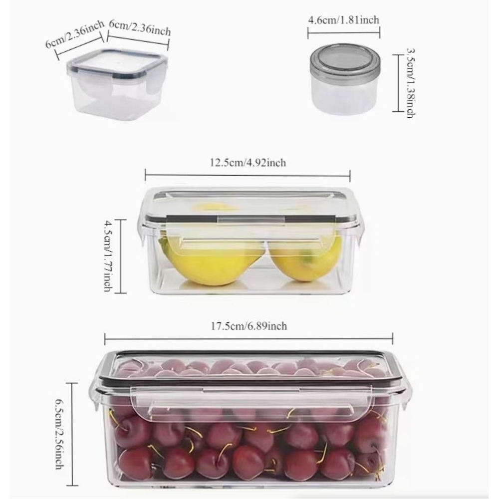 4個セット 透明食品保存容器 スナップ蓋付き、果物、野菜、パ - Food Storage Canister のレビューと価格