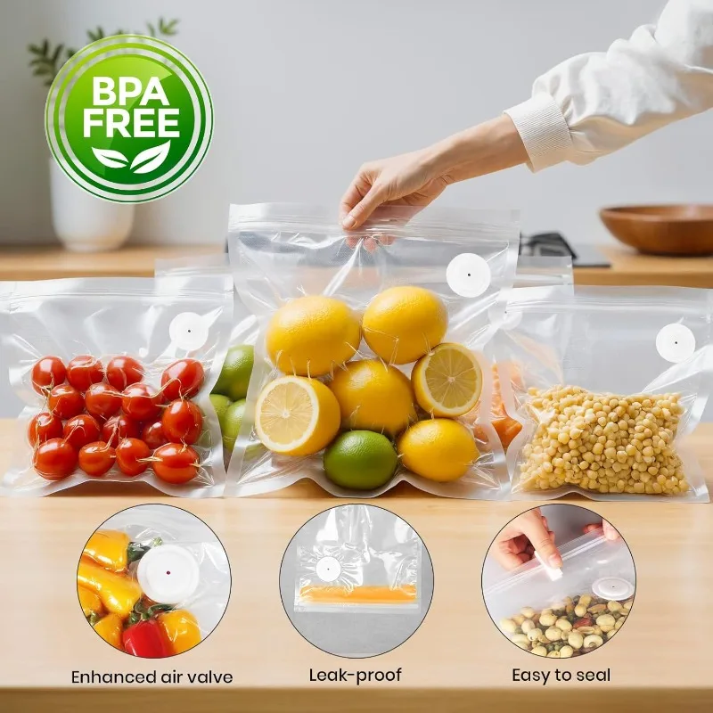 アップグレード版真空食品保存袋ジッパーバッグセットUSB電動 - Food Storage Zipper Bags のレビューと価格