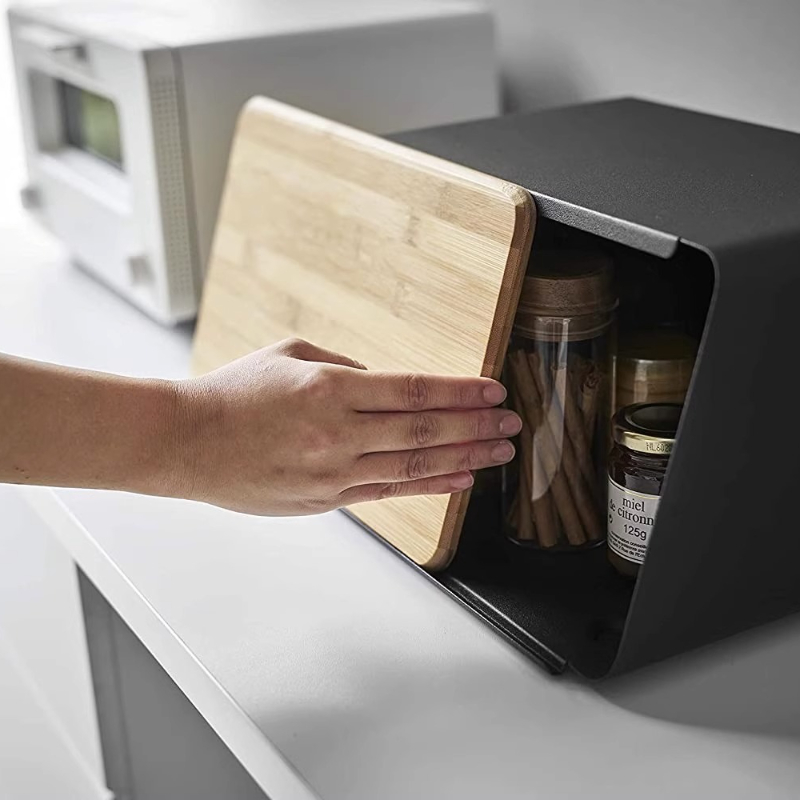 キッチン収納用竹製ブレッドボックス、スナック整理用気密食品容 - Food Storage Organization のレビューと価格
