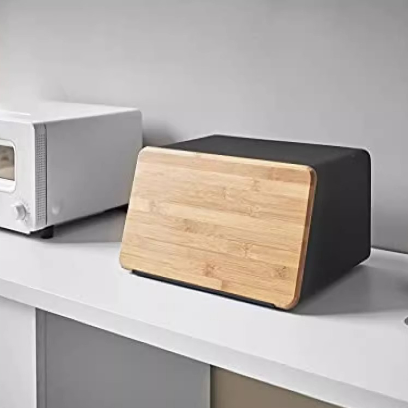 キッチン収納用竹製ブレッドボックス、スナック整理用気密食品容 - Food Storage Organization のレビューと価格