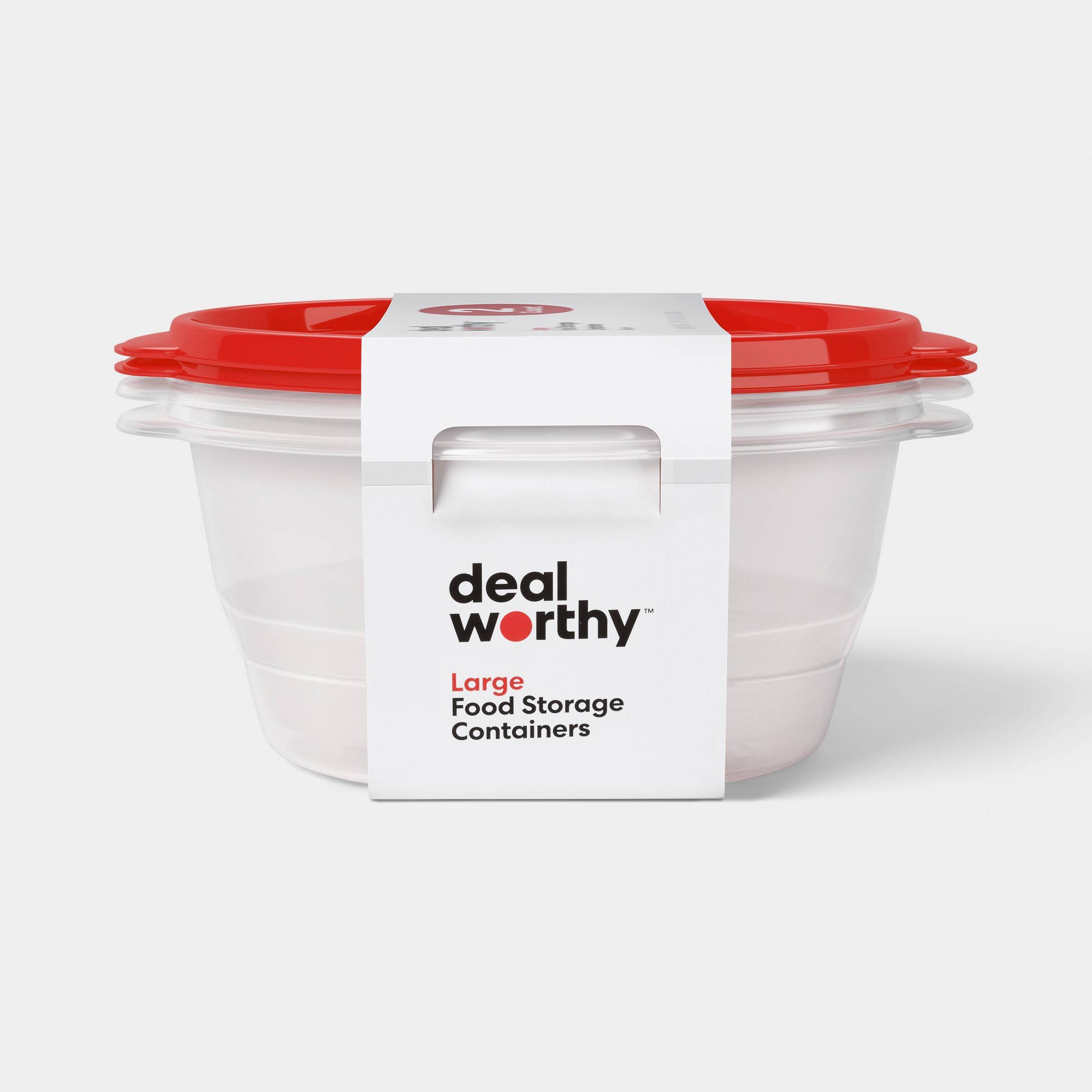 2ct大型丸型食品保存容器 128オンス 透明プラスチック蓋 - Food Storage Prep Containers のレビューと価格