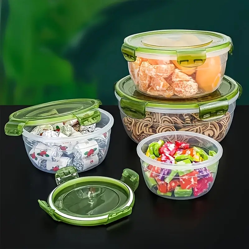 4つのプラスチック製食品保存容器、ランチボックス、食堂、キャ - Food Storage Box Plastic のレビューと価格