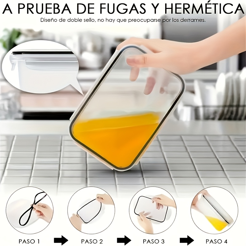 8個セットには、4つの容器と4つの蓋が含まれています。気密食 - Food Storage System のレビューと価格