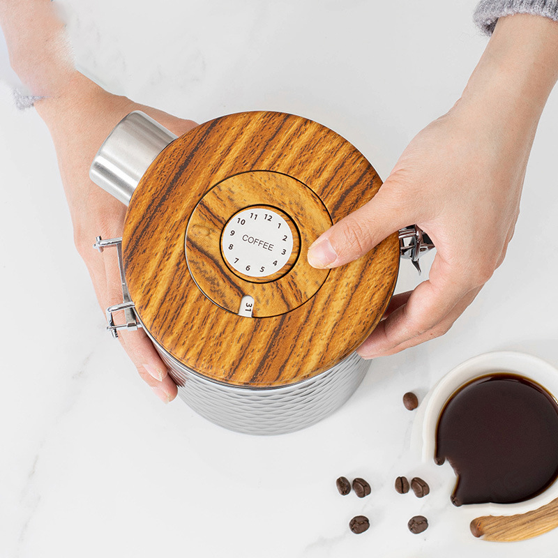 キッチンステンレス製コーヒー缶 密閉コーヒー豆食品保存容器  - Food Storage Canister のレビューと価格