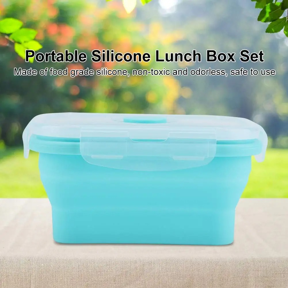 4 サイズ折りたたみシリコーン食品容器ポータブル弁当弁当箱マ - Food Storage Silicone のレビューと価格
