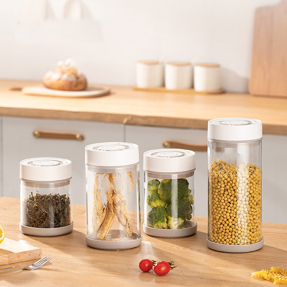 キッチン防湿ガラスコーヒー豆ジャー自動インテリジェント真空保 - Food Storage Canister のレビューと価格