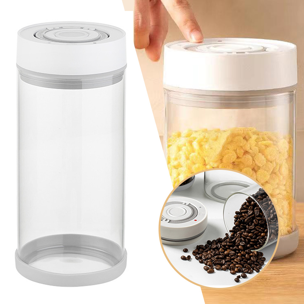 キッチン防湿ガラスコーヒー豆ジャー自動インテリジェント真空保 - Food Storage Canister のレビューと価格