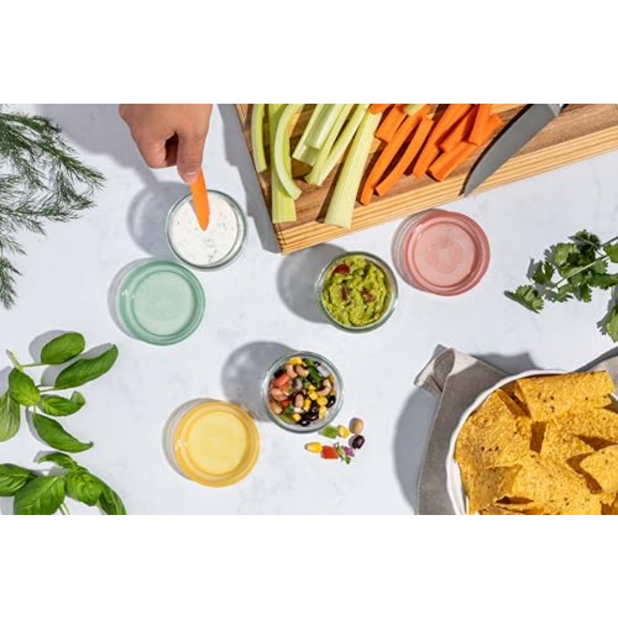 カラーロックガラス製ミールプレップセット、漏れ防止ガラス製食 - Food Storage Plastic Container のレビューと価格