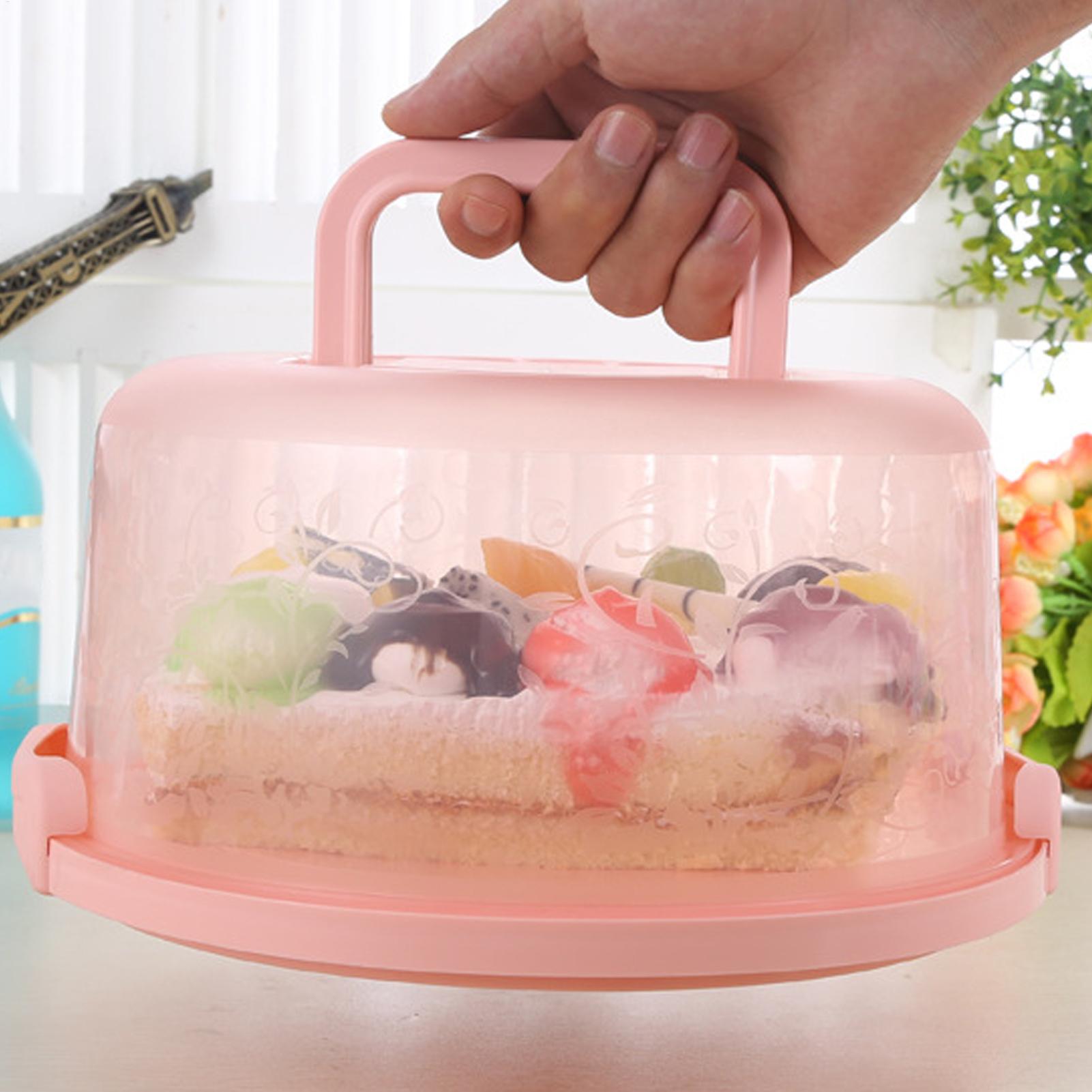 携帯用ケーキキャリア 再利用可能な気密ボックス ポータブルケ - Food Storage Box Plastic のレビューと価格