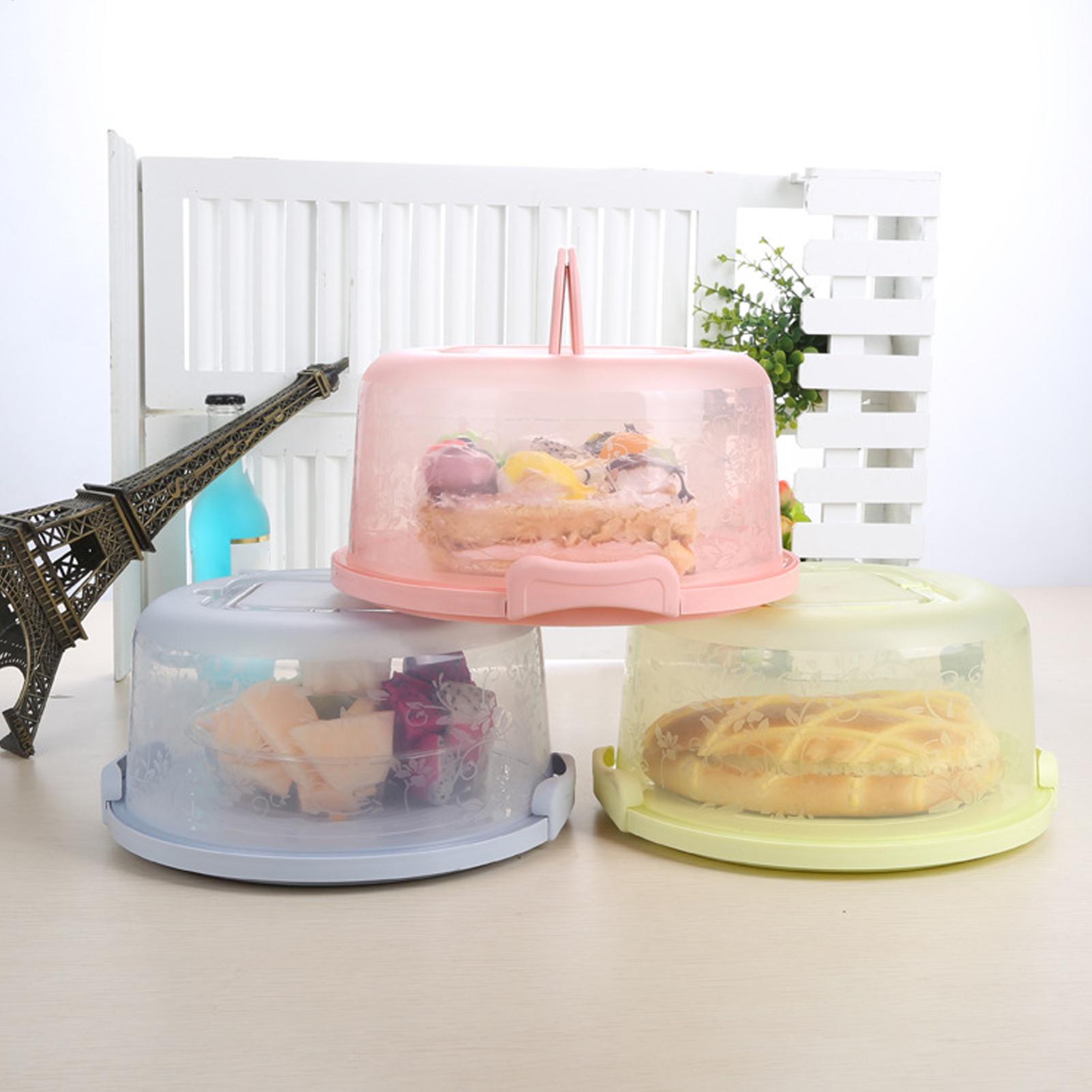 携帯用ケーキキャリア 再利用可能な気密ボックス ポータブルケ - Food Storage Box Plastic のレビューと価格