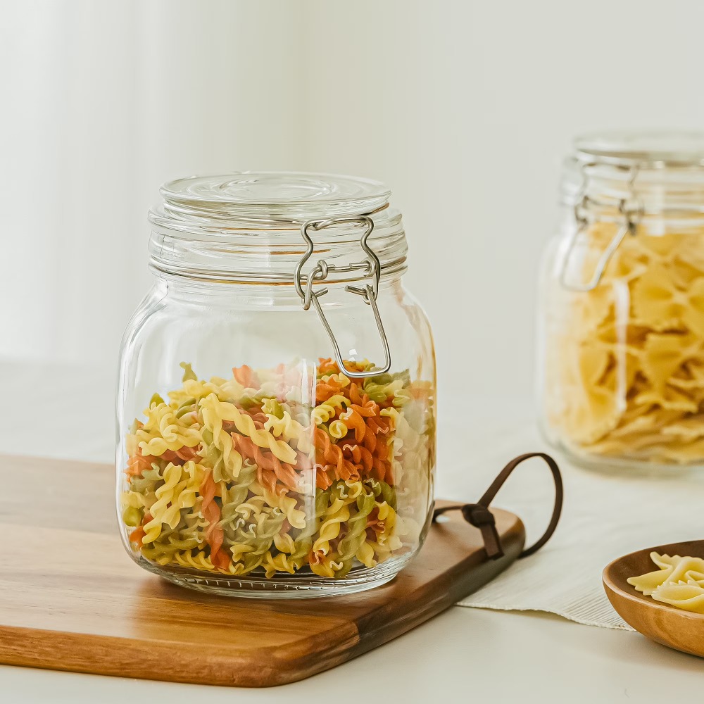 メインステイズ 38オンス ガラス製食品保存容器 ロック式密 - Food Storage Canister のレビューと価格
