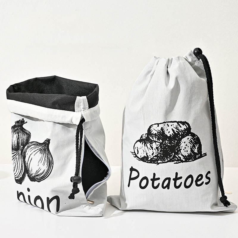 ポテト・玉ねぎ・ニンニク柄収納バッグ　丈夫なキッチン野菜収納 - Food Storage Zipper Bags のレビューと価格