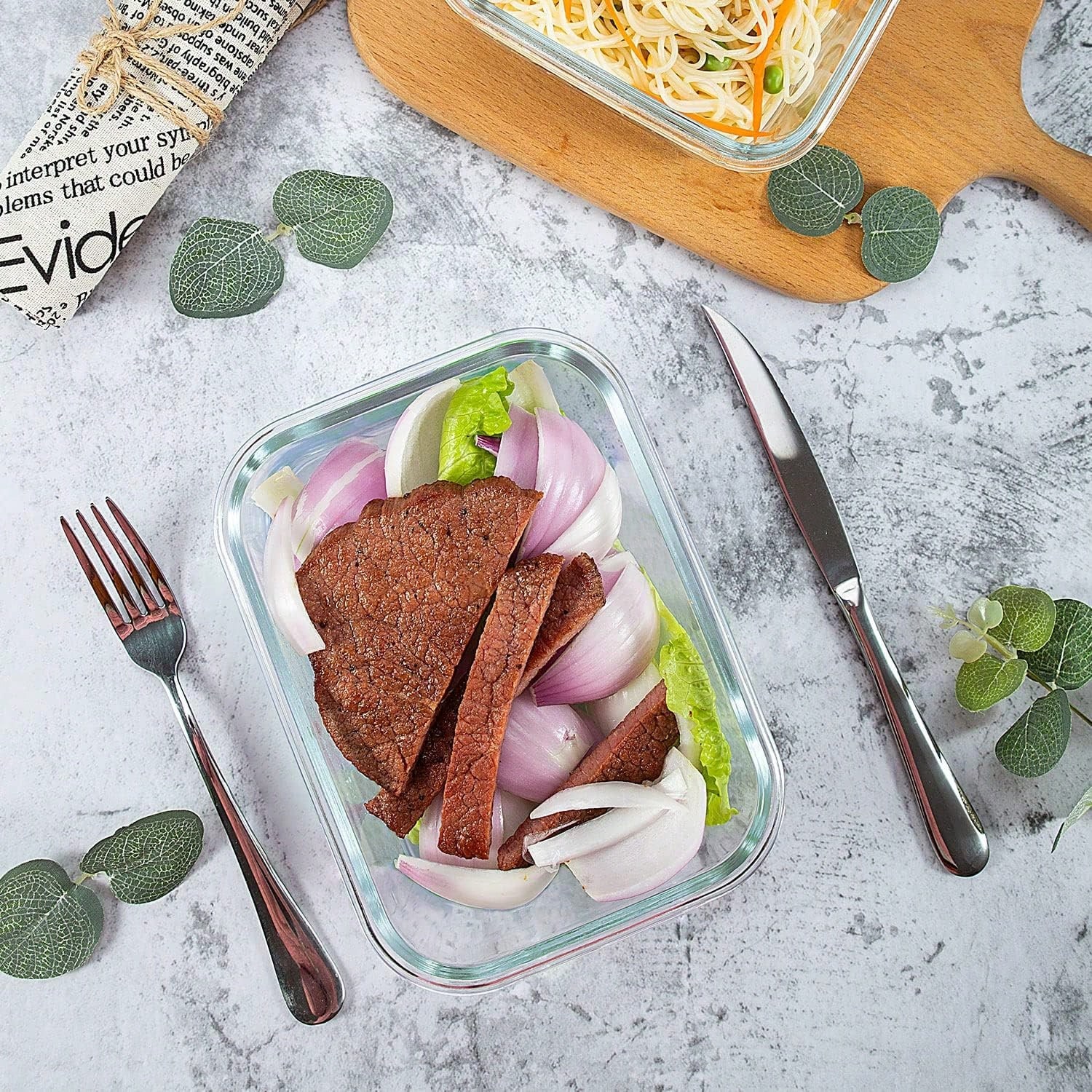 10個入りガラス製ミールプレップ容器、蓋付き食品保存容器、気 - Food Storage Prep Containers のレビューと価格