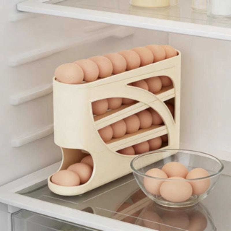 冷蔵庫用回転式卵ディスペンサー - 冷蔵庫ドア用自動回転卵ホ - Egg Storage Holder のレビューと価格