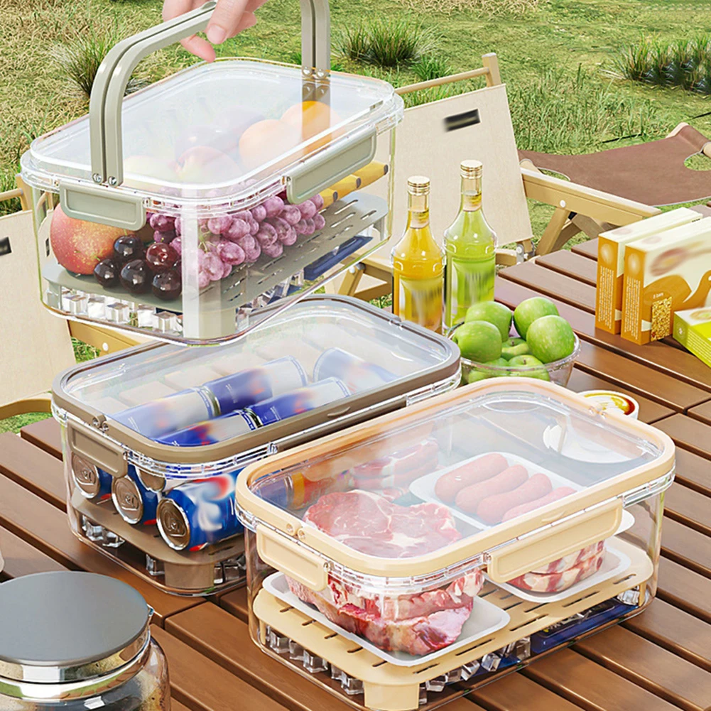 ポータブル食品保存容器 大容量 気密鮮度ボックス 排水プレー - Food Storage Box Plastic のレビューと価格