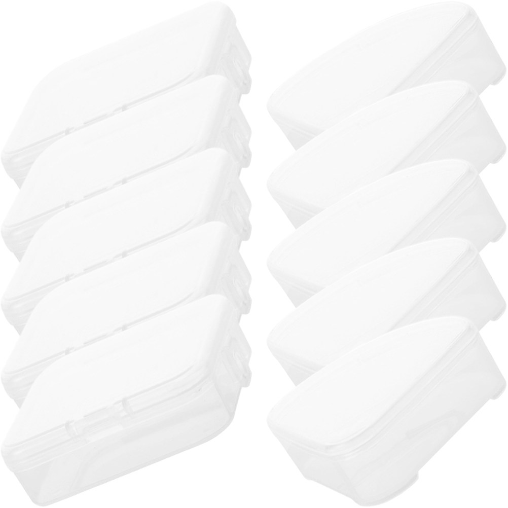 10 個メイクアップスポンジボックス透明卵ホルダーパウダーパ - Egg Storage Holder のレビューと価格