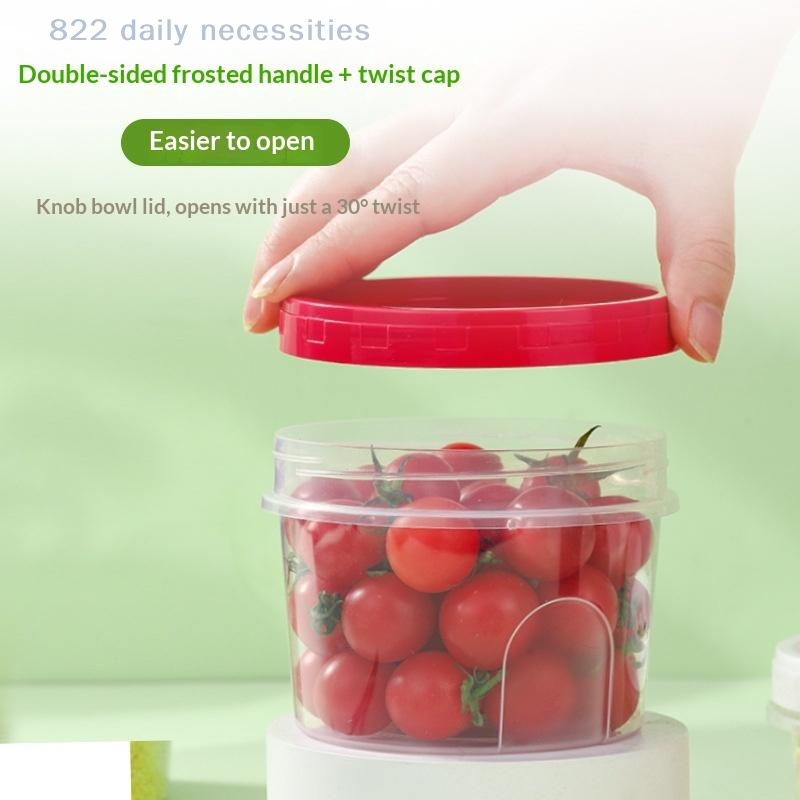 便利な4個入り冷蔵庫保存容器丸型食品鮮度保持ボックスキッチン - Food Storage Glass Round のレビューと価格
