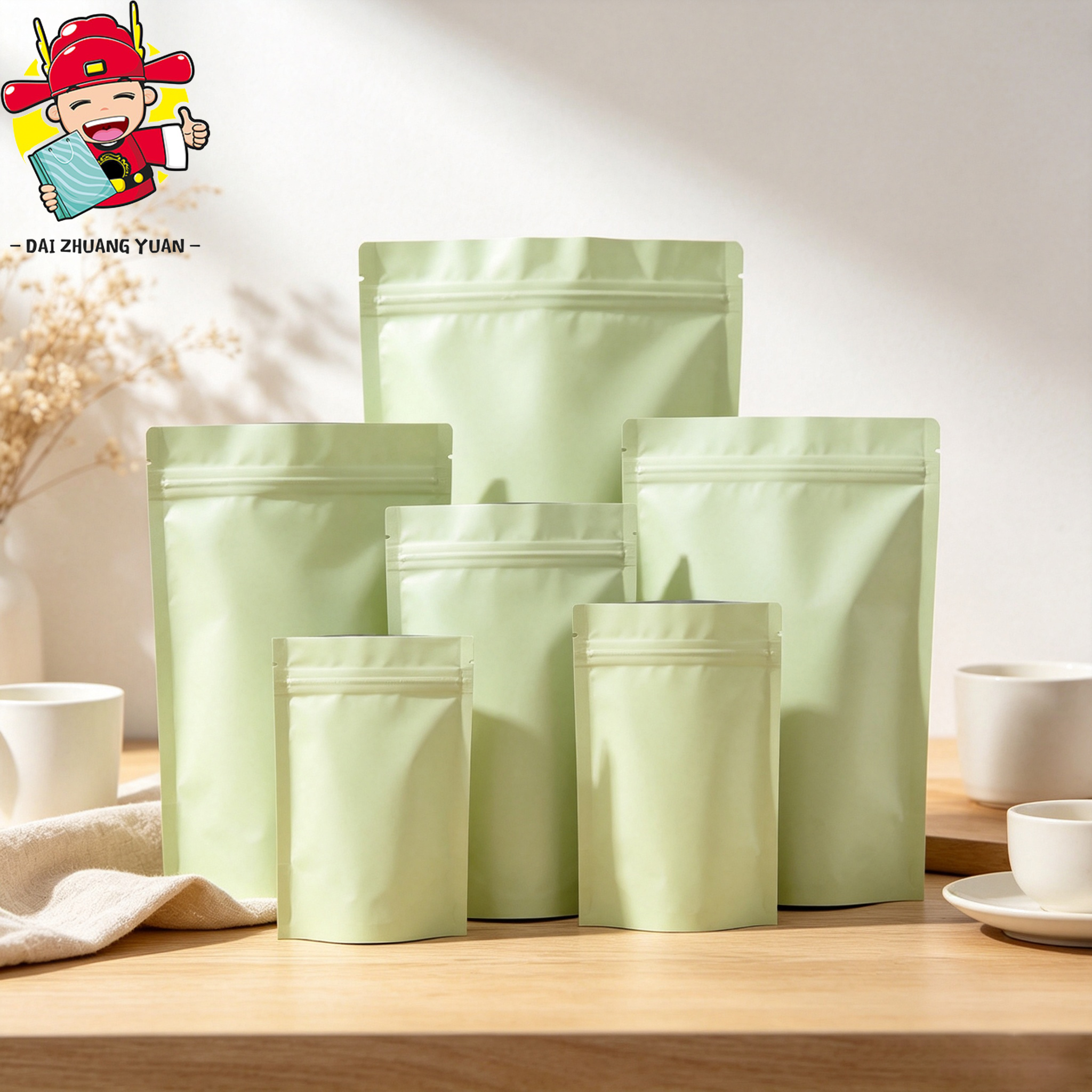 50/100個入り マットペールイエロー ジッパー付きスタン - Food Storage Zipper Bags のレビューと価格