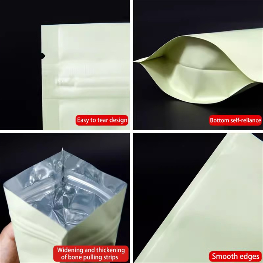 50/100個入り マットペールイエロー ジッパー付きスタン - Food Storage Zipper Bags のレビューと価格