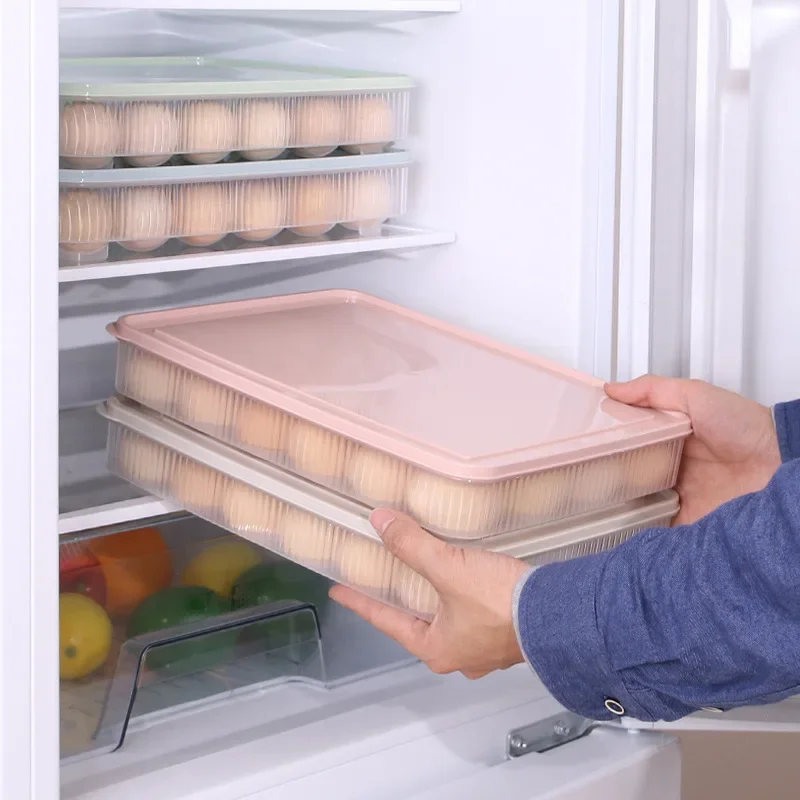 24グリッド冷蔵庫卵収納ボックス キッチン冷蔜庫家庭用保存プ - Egg Storage Holder のレビューと価格