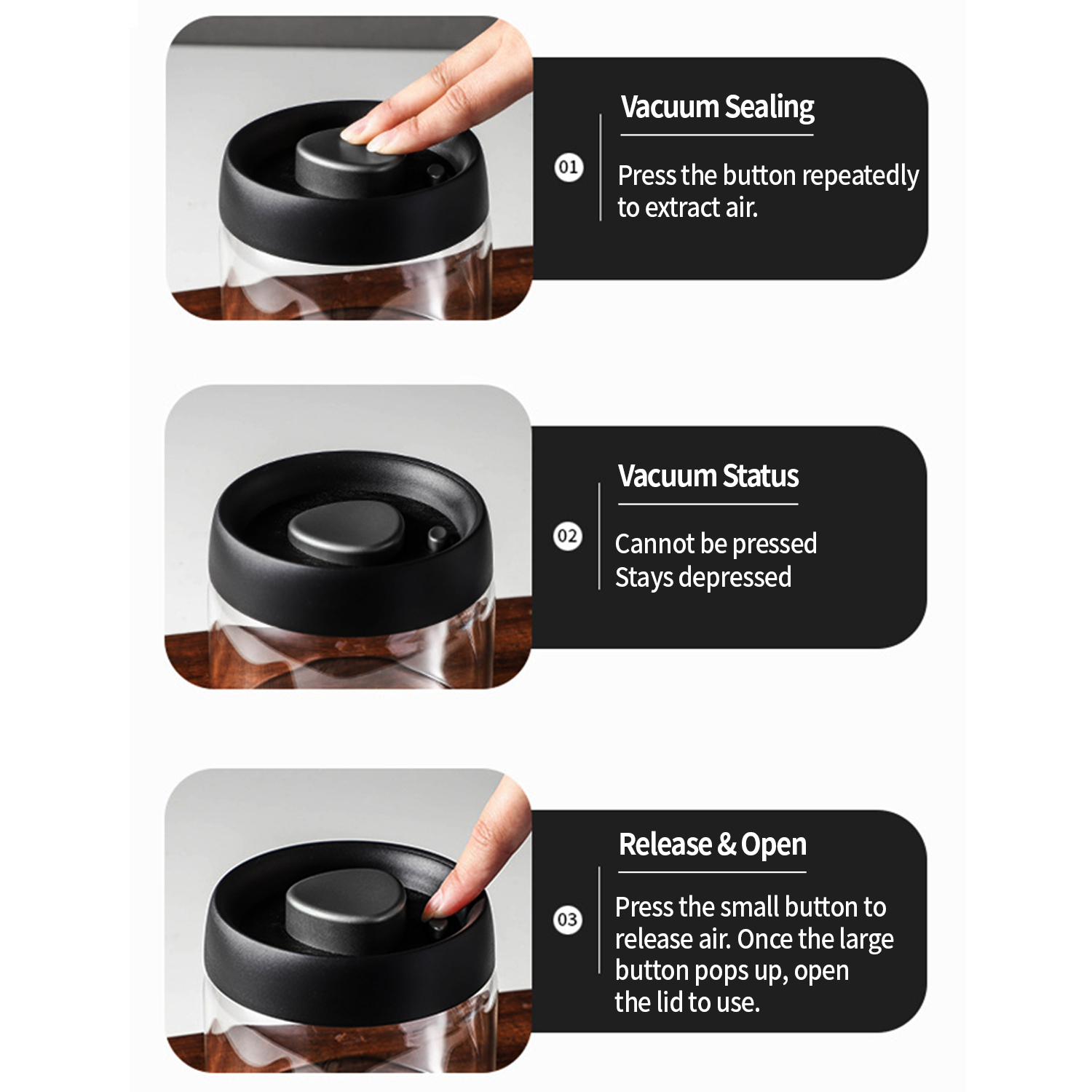 OANKR 真空コーヒーキャニスター 500ml 900ml - Food Storage Canister のレビューと価格
