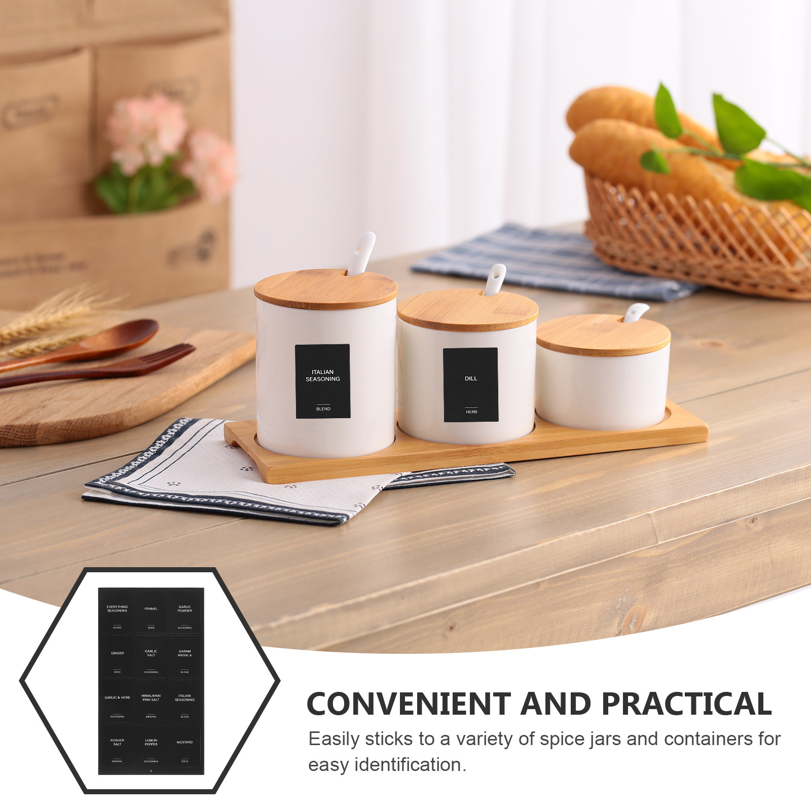 32枚入りスパイスステッカー 防水長方形ラベル キッチン容器 - Food Storage Organization のレビューと価格