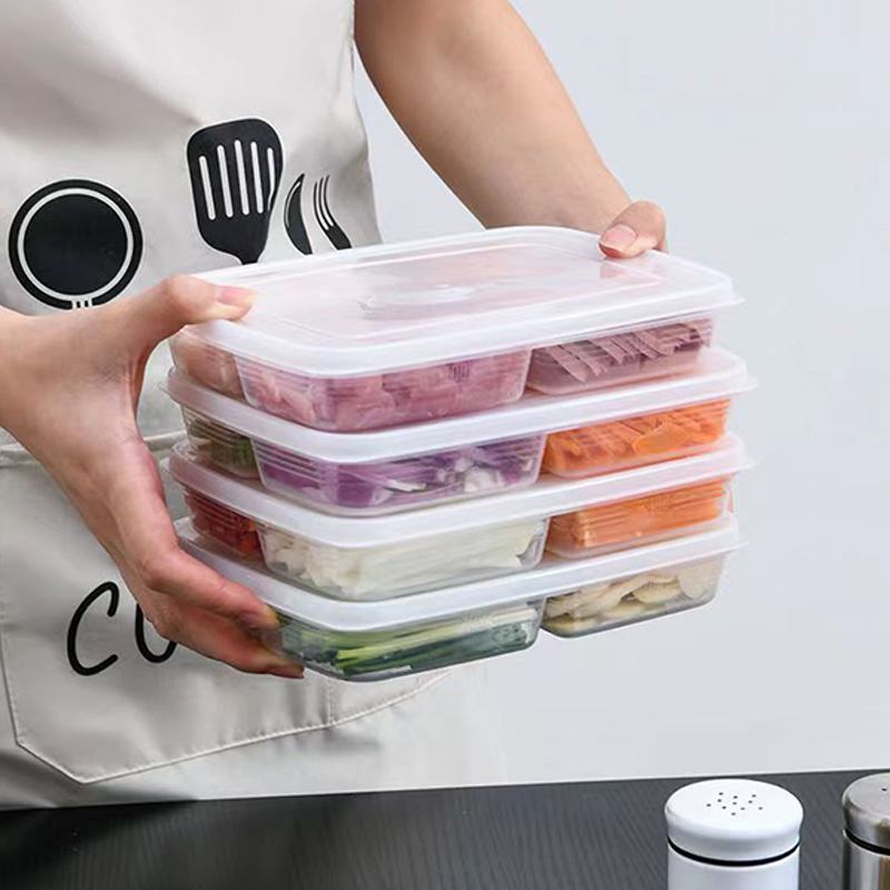 新しい【4グリッドプラスチック収納ボックスポータブルコンパー - Food Storage Box Plastic のレビューと価格