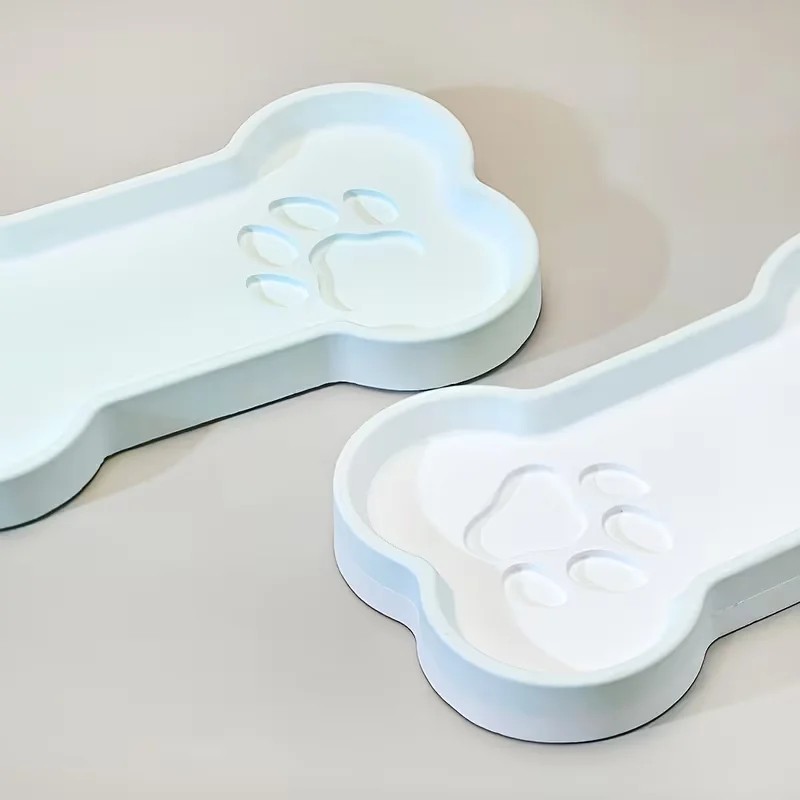 最高品質DIY猫の足と骨の形をしたシリコンモールド収納トレイ - Food Storage Silicone のレビューと価格