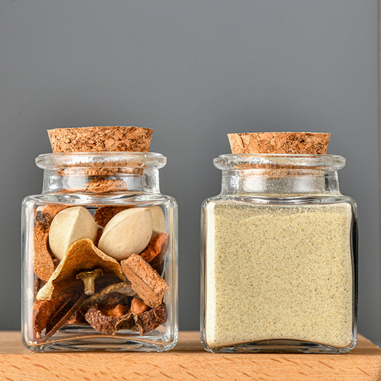 1/5/10 個ガラス保存瓶キッチンパントリーオーガナイザー - Food Storage Jar Glass のレビューと価格
