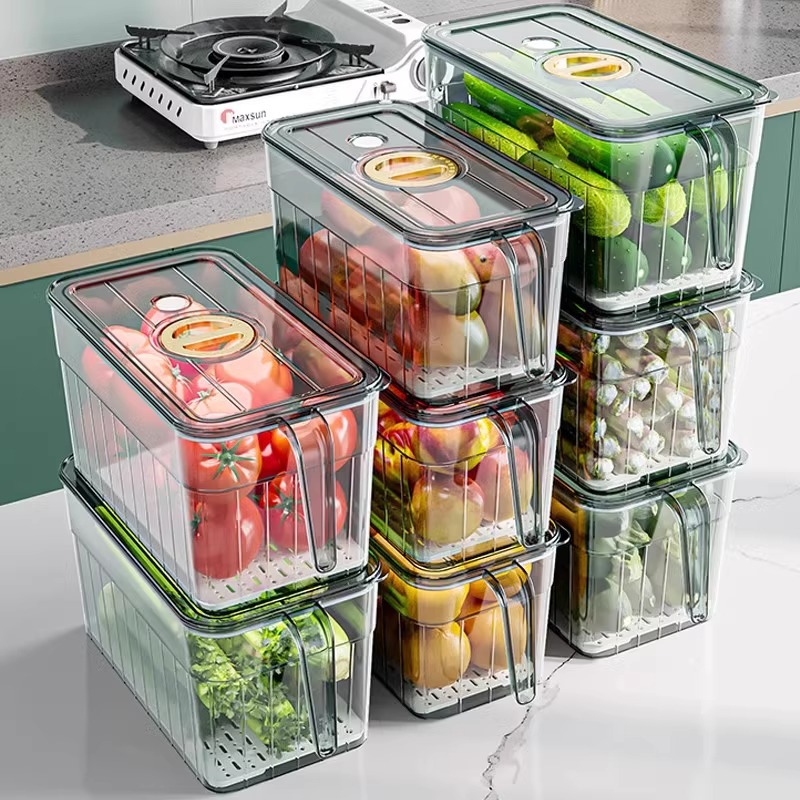 冷蔵庫整理収納ボックス、卵、果物、野菜、食品グレードの収納小 - Food Storage System のレビューと価格