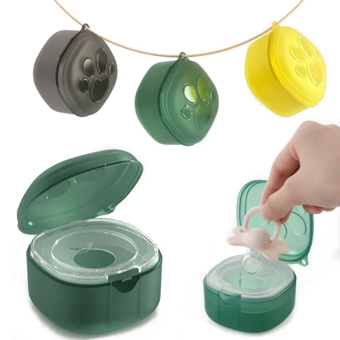 食品グレードのシリコーンおしゃぶりボックス赤ちゃん漫画おしゃ - Food Storage Silicone のレビューと価格