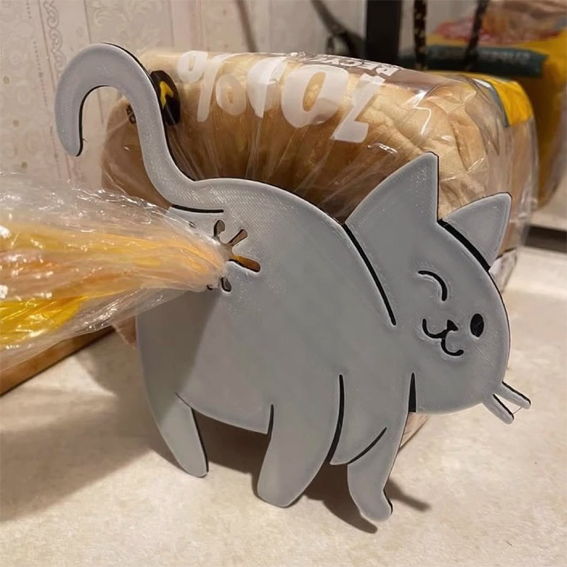 2個入り 3D猫尻パン袋クリップ スナック袋シーリングクリッ - Food Storage Plastic Bag のレビューと価格