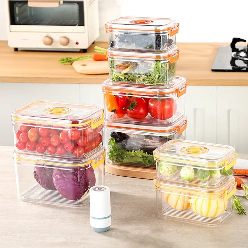真空鮮度保持ボックス冷蔵庫密閉キャニスターウォーマー透明食品 - Food Storage Canister のレビューと価格