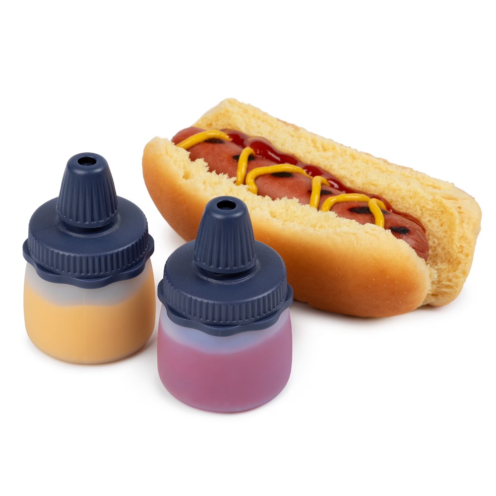 シリコン製スクイーズボトル ブルー 再利用可能な食品保存容器 - Food Storage Silicone のレビューと価格